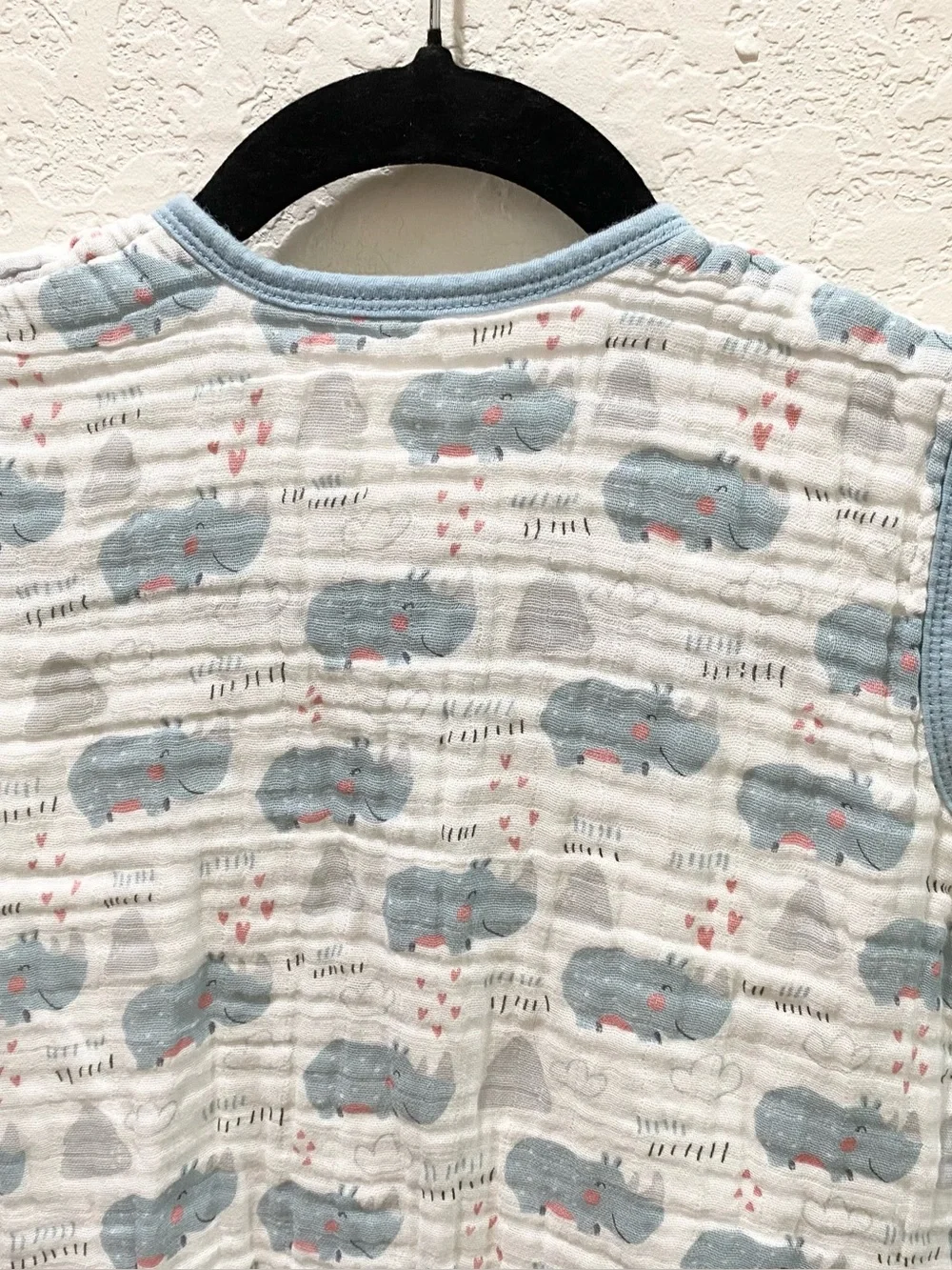 Tado Muslin Organic Cotton Rhino Baby Sleep Sack Wearable Blanket Organic Cotton
